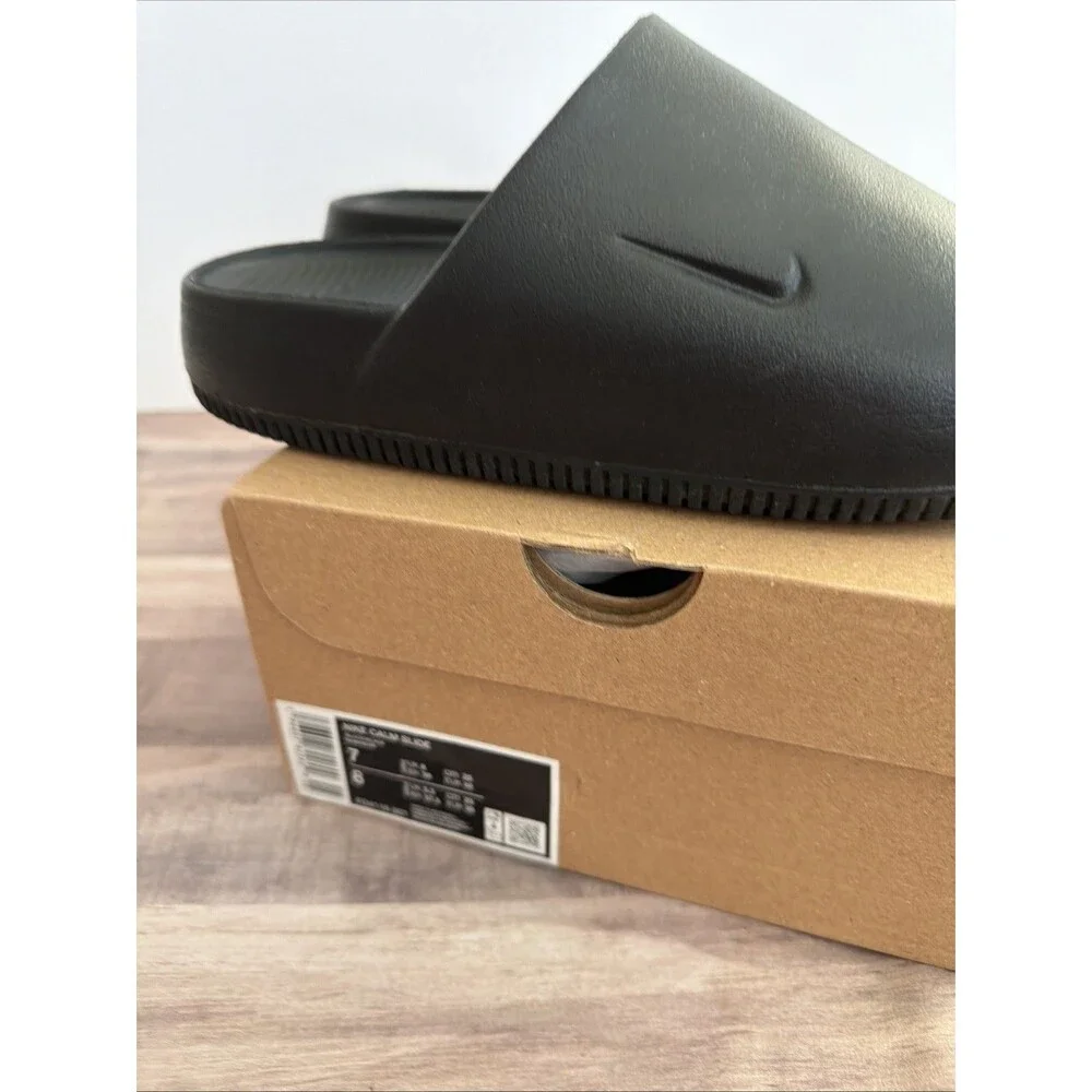 Nike Calm Slide Black Men Unisex Casual Slip On Sandal FD4116-001 M7/W8